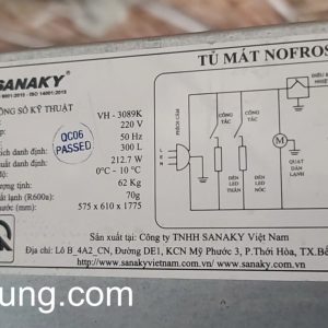 Tủ đông Sanaky 1 cánh