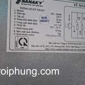 Tủ đông Sanaky 1 cánh